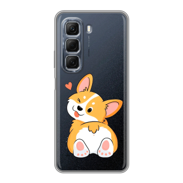 Силиконовый чехол на Infinix Hot 50 с принтом Корги