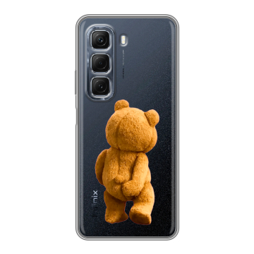 Силиконовый чехол на Infinix Hot 50 с принтом Медведь