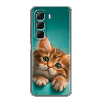 Силиконовый чехол на Infinix Hot 50 с принтом котенок