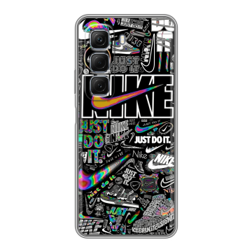 Силиконовый чехол на Infinix Hot 50 с принтом Найк