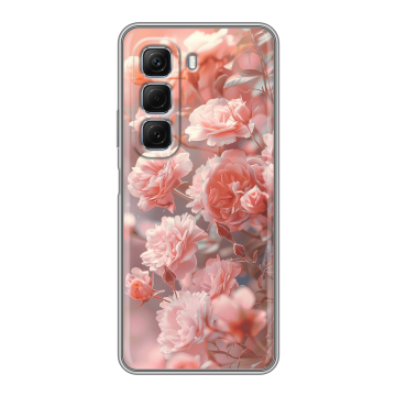 Силиконовый чехол на Infinix Hot 50 с принтом Розовые розы