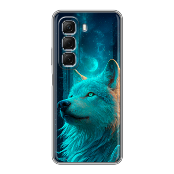 Силиконовый чехол на Infinix Hot 50 с принтом бабочки саккура
