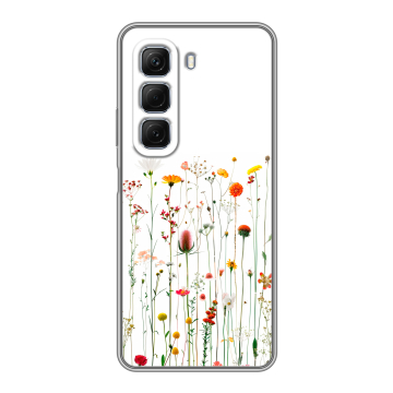 Силиконовый чехол на Infinix Hot 50 с принтом цветы