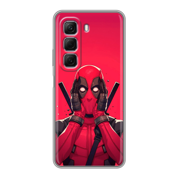 Силиконовый чехол на Infinix Hot 50 с принтом Дедпул Deadpool