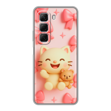 Силиконовый чехол на Infinix Hot 50 с принтом для девочек