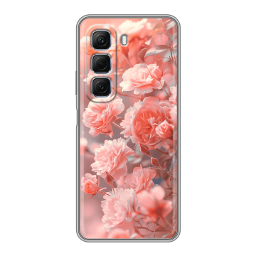 Силиконовый чехол на Infinix Hot 50 с принтом Розы цветы