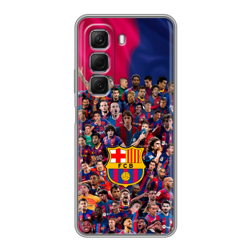 Силиконовый чехол на Infinix Hot 50 с принтом Барселона Barcelona
