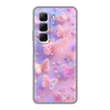 Силиконовый чехол на Infinix Hot 50 с принтом Бабочки