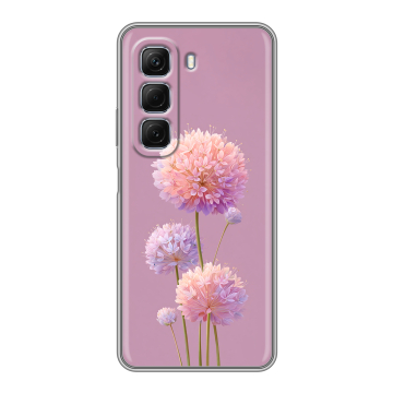 Силиконовый чехол на Infinix Hot 50 с принтом Цветы