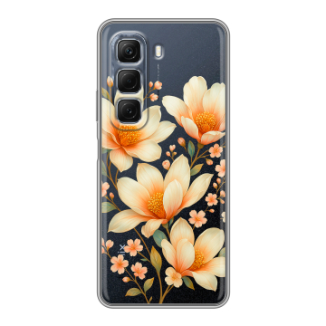 Силиконовый чехол на Infinix Hot 50 с принтом Цветы