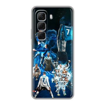 Силиконовый чехол на Infinix Hot 50 с принтом Реал Роналдо
