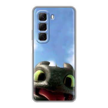 Силиконовый чехол на Infinix Hot 50 с принтом Как приручить дракона