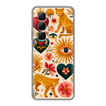 Силиконовый чехол на Infinix Hot 50 с принтом Модный принт