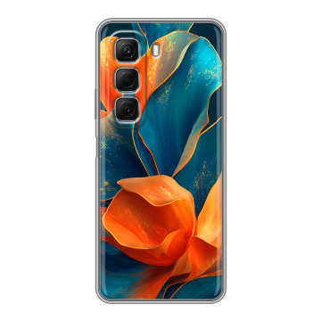 Силиконовый чехол на Infinix Hot 50 с принтом Цветы
