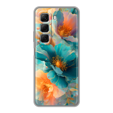 Силиконовый чехол на Infinix Hot 50 с принтом Цветы