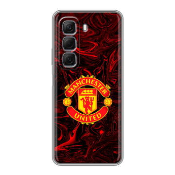 Силиконовый чехол на Infinix Hot 50 с принтом Manchester United