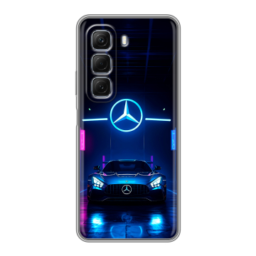Силиконовый чехол на Infinix Hot 50 с принтом Mercedes Мерседес