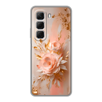 Силиконовый чехол на Infinix Hot 50 с принтом женский