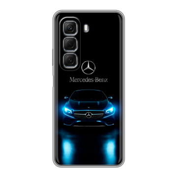 Силиконовый чехол на Infinix Hot 50 с принтом Mercedes Мерседес