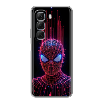Силиконовый чехол на Infinix Hot 50 с принтом Spiderman Человек паук