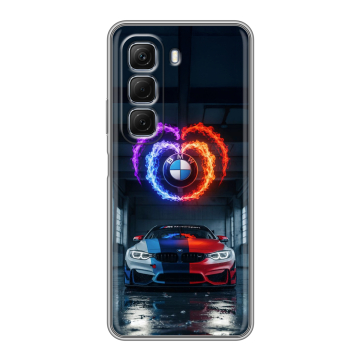 Силиконовый чехол на Infinix Hot 50 с принтом BMW БМВ