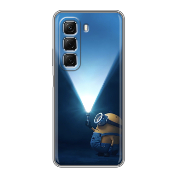 Силиконовый чехол на Infinix Hot 50 с принтом Миньоны