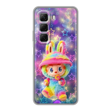 Силиконовый чехол на Infinix Hot 50 с принтом Labubu Лабубу