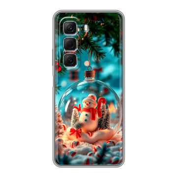 Силиконовый чехол на Infinix Hot 50 с принтом Новый год