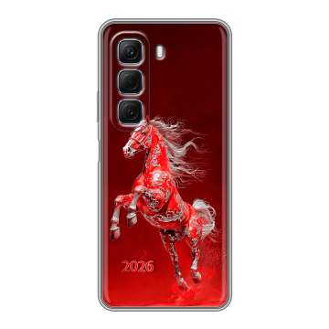 Силиконовый чехол на Infinix Hot 50 с принтом Новый год