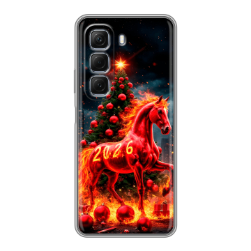 Силиконовый чехол на Infinix Hot 50 с принтом Новый год