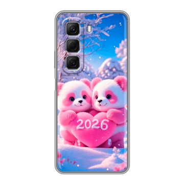 Силиконовый чехол на Infinix Hot 50 с принтом Новый год