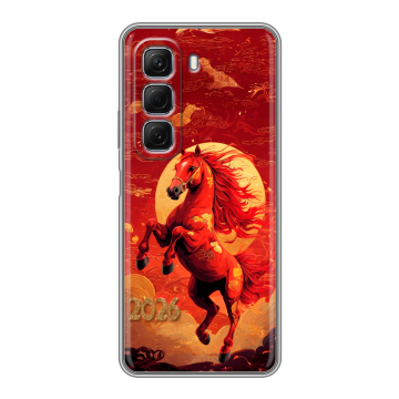 Силиконовый чехол на Infinix Hot 50 с принтом Новый год