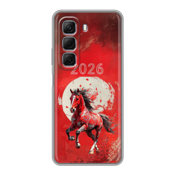 Силиконовый чехол на Infinix Hot 50 с принтом Новый год