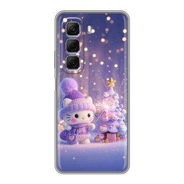 Силиконовый чехол на Infinix Hot 50 с принтом Новый год