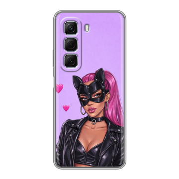 Силиконовый чехол на Infinix Hot 50 с принтом женский