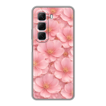 Силиконовый чехол на Infinix Hot 50 с принтом женский