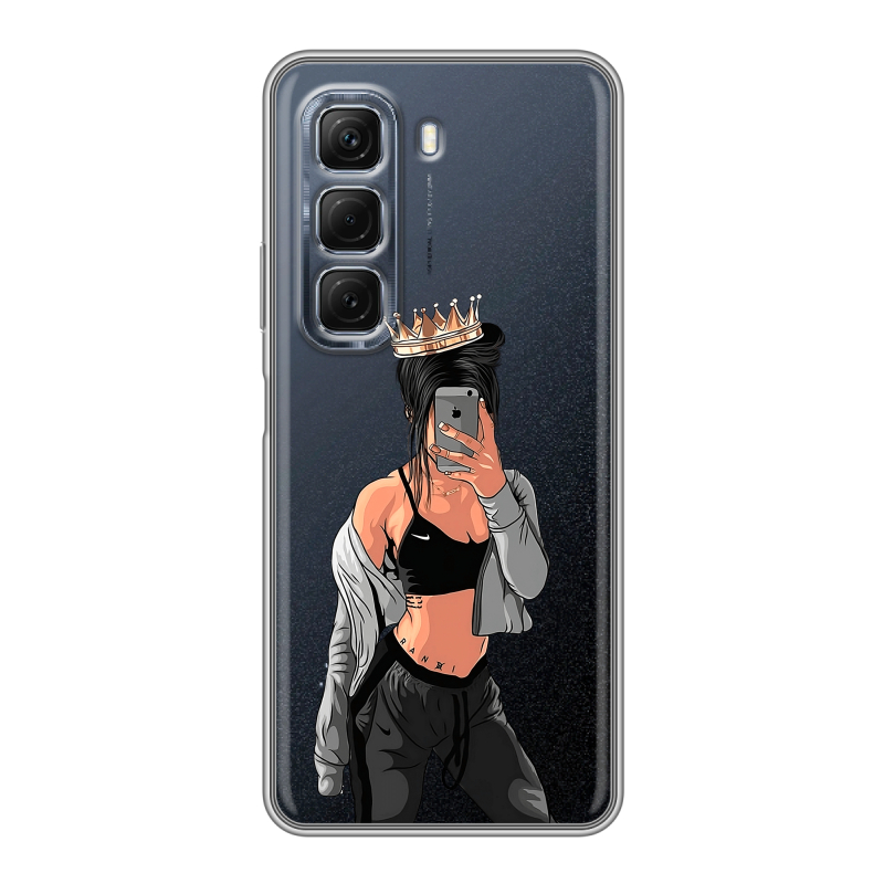 Силиконовый чехол на Infinix Hot 50 с принтом Женские принты Силиконовый чехол на Infinix Hot 50 с принтом Женские принты
