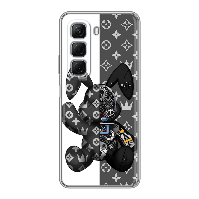 Силиконовый чехол на Infinix Hot 50 с принтом Луи робот Силиконовый чехол на Infinix Hot 50 с принтом Луи робот