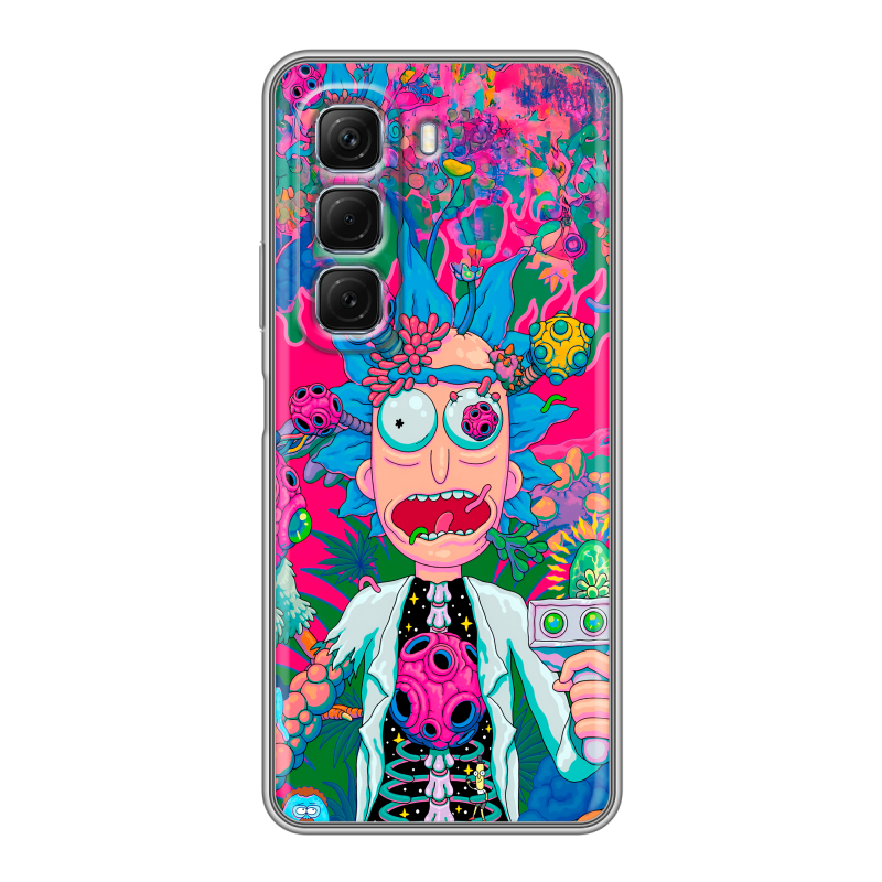 Силиконовый чехол на Infinix Hot 50 с принтом Рик и Морти Rick Morty Силиконовый чехол на Infinix Hot 50 с принтом Рик и Морти Rick Morty