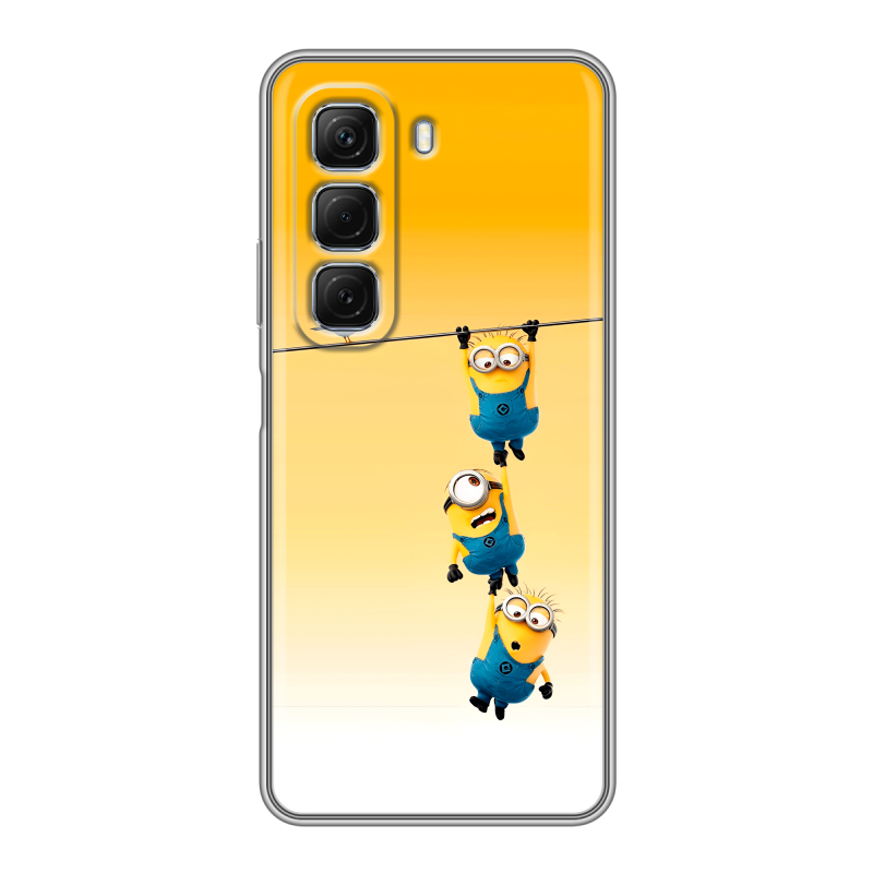 Силиконовый чехол на Infinix Hot 50 с принтом Миньоны Силиконовый чехол на Infinix Hot 50 с принтом Миньоны
