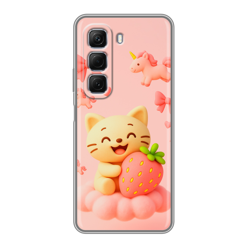 Силиконовый чехол на Infinix Hot 50 с принтом для девочек Силиконовый чехол на Infinix Hot 50 с принтом для девочек
