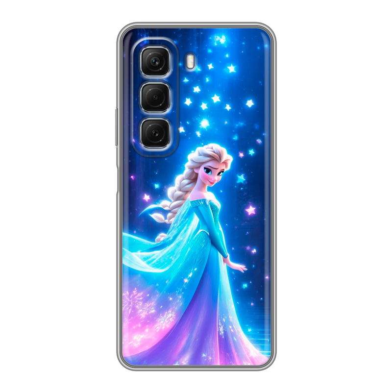 Силиконовый чехол на Infinix Hot 50 4G с принтом Холодное сердце Frozen Силиконовый чехол на Infinix Hot 50 4G с принтом Холодное сердце Frozen