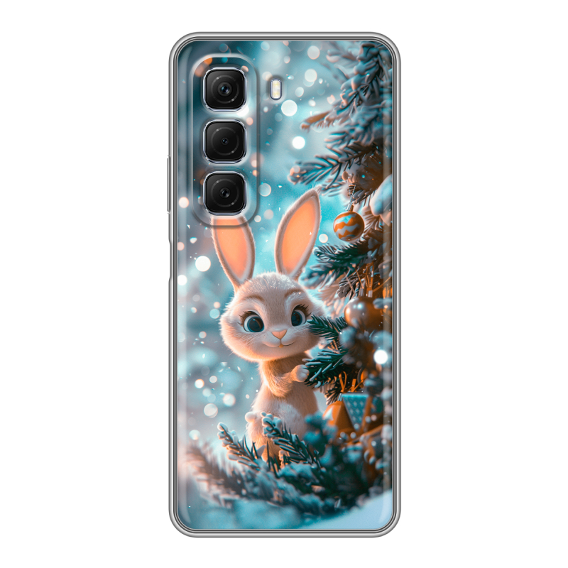 Силиконовый чехол на Infinix Hot 50 с принтом Новый год Силиконовый чехол на Infinix Hot 50 с принтом Новый год