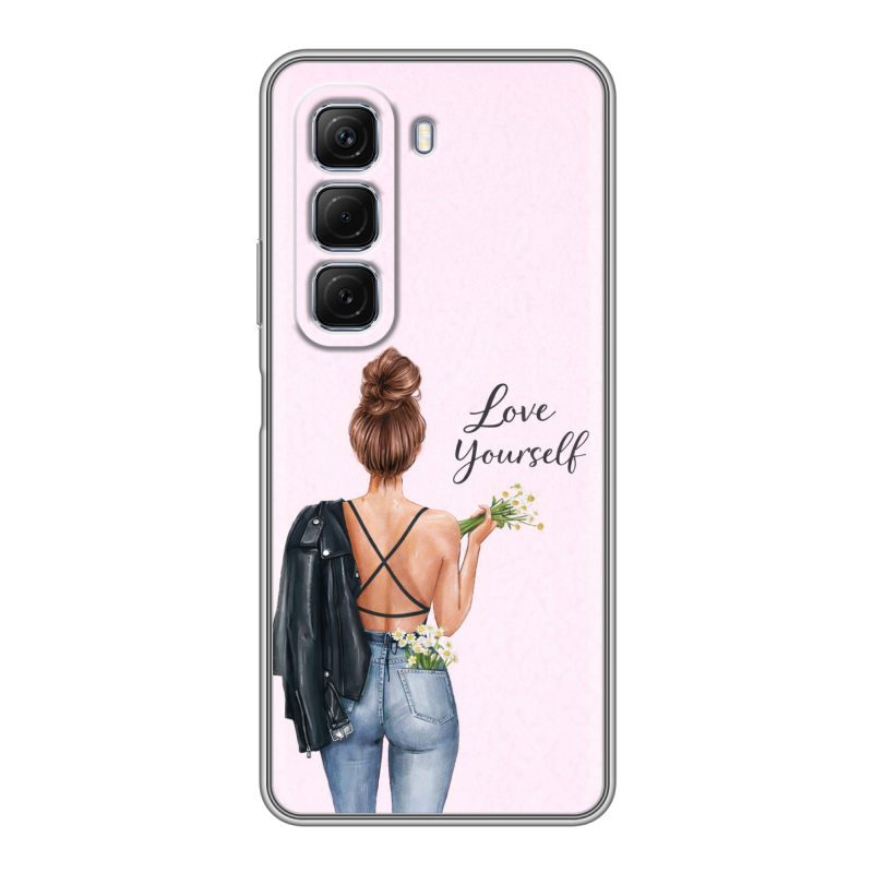Силиконовый чехол на Infinix Hot 50 с принтом женский Силиконовый чехол на Infinix Hot 50 с принтом женский