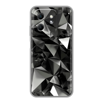 Силиконовый чехол на Infinix Hot 50i с принтом Черные кристаллы