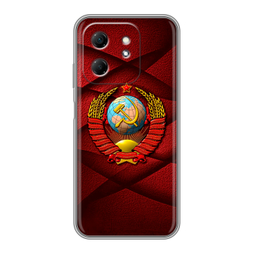 Силиконовый чехол на Infinix Hot 50i с принтом Герб СССР