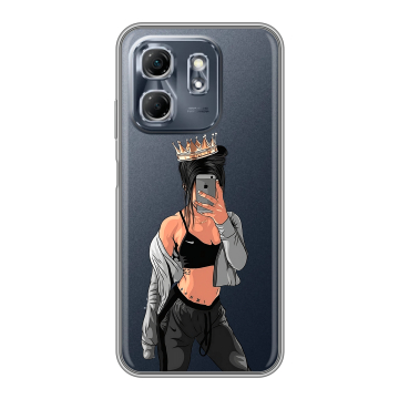 Силиконовый чехол на Infinix Hot 50i с принтом Женские принты