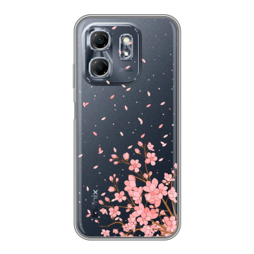 Силиконовый чехол на Infinix Hot 50i с принтом Ветка сакуры