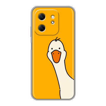Силиконовый чехол на Infinix Hot 50i с принтом Утка