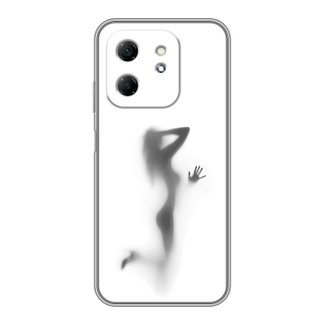 Силиконовый чехол на Infinix Hot 50i с принтом Силуэт